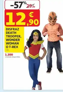 Alcampo Disfraz death trooper, wonder woman o t-rex oferta