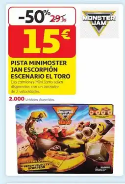Alcampo MONSTER JAM Pista minimoster jan escorpión escenario el toro oferta