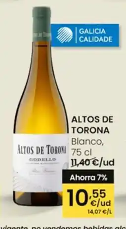 Eroski ALTOS DE TORONA Blanco oferta