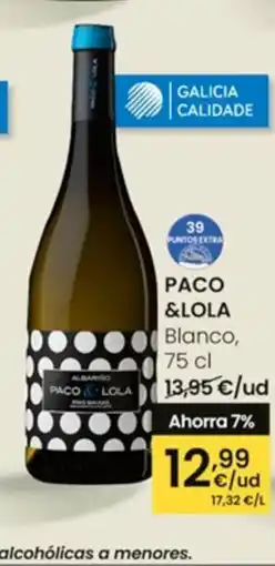 Eroski PACO & LOLA Blanco oferta