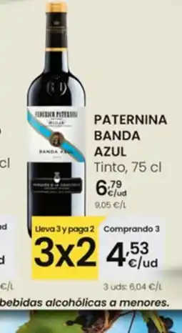 Eroski PATERNINA BANDA AZUL tinto oferta