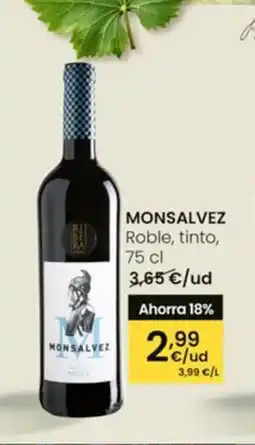 Eroski MONSALVEZ Roble, tinto oferta