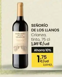 Eroski SEÑORIO DE LOS LLANOS Crianza tinto oferta