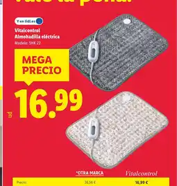 Lidl Vitalcontrol Almohadilla eléctrica oferta