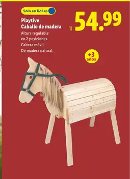Lidl PLAYTIVE Caballo de madera oferta