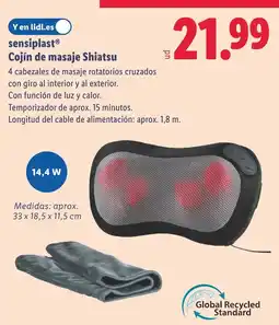Lidl SENSIPLAST Cojín de masaje Shiatsu oferta