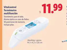 Lidl VITALCONTROL Termómetro multifunción oferta