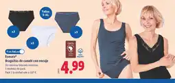 Lidl ESMARA Braguitas de canalé con encaje oferta
