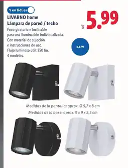 Lidl LIVARNO home Lámpara de pared/techo oferta