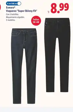 Lidl ESMARA Vaqueros Super Skinny Fit oferta