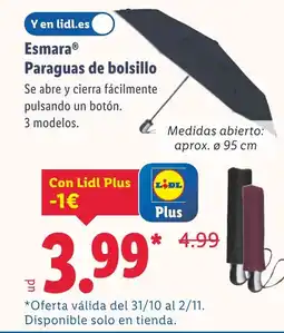 Lidl ESMARA Paraguas de bolsillo oferta