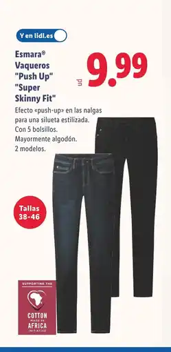 Lidl ESMARA Vaqueros Push Up Super Skinny Fit oferta