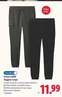 Lidl ESMARA MEN Joggers cargo oferta