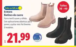 Lidl ESMARA Botines de cuero oferta