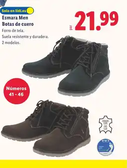 Lidl ESMARA MEN Botas de cuero oferta