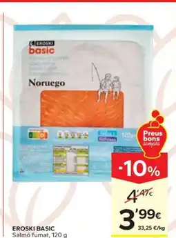 Caprabo EROSKI BASIC Salmó fumat oferta
