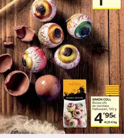 Caprabo SIMÓN COLL Bossa ulls de xocolata Halloween oferta