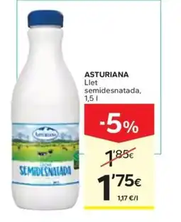 Caprabo ASTURIANA Llet semidesnatada oferta