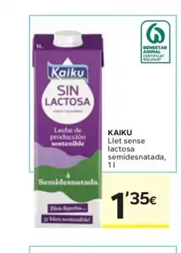 Caprabo KAIKU Llet sense lactosa semidesnatada oferta