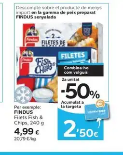Caprabo FINDUS Filets Fish & Chips oferta
