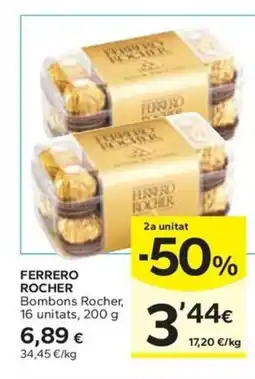 Caprabo FERRERO ROCHER Bombons Rocher, 16 unitats oferta