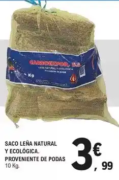 E.Leclerc Saco leña natural y ecologica proveniente de podas oferta