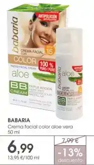 Supermercados Plaza Babaria - crema facial color aloe vera oferta