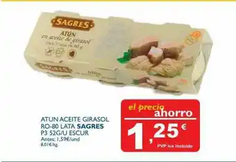 Supermercados La Despensa Atun Aceite Girasol Ro-80 Lata Sagres oferta