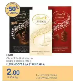 Supermercados Plaza Lindt - chocolate lindor leche negro o blanco oferta