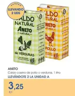 Supermercados Plaza Aneto - caldo casero de pollo o verduras oferta