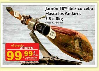Cash Ecofamilia Jamón 50% Ibérico Cebo Hasta Los Andares oferta