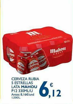 Cash Ecofamilia Cerveza Rubia 5 Estrellas Lata Mahou oferta