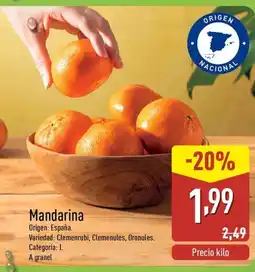 ALDI Mandarina oferta