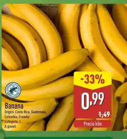 ALDI Banana oferta