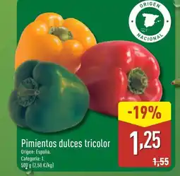 ALDI Pimientos dulces tricolor oferta