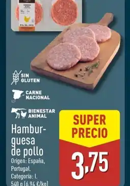 ALDI Hambur- guesa de pollo oferta