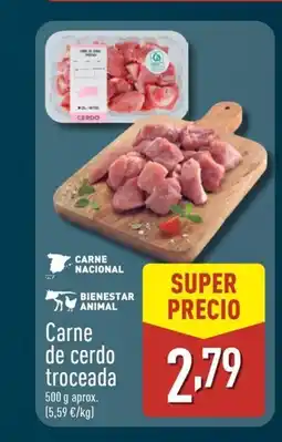 ALDI Carne de cerdo troceada oferta
