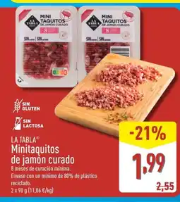 ALDI LA TABLA Minitaquitos de jamón curado oferta