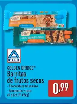 ALDI GOLDEN BRIDGE Barritas de frutos secos oferta