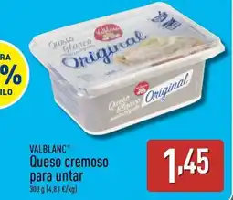 ALDI VALBLANC Queso cremoso para untar oferta