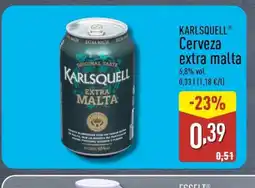 ALDI KARLSQUELL Cerveza extra malta oferta