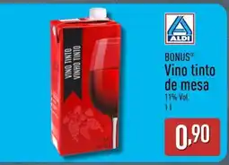 ALDI BONUS Vino tinto de mesa oferta