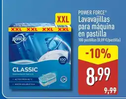 ALDI POWER FORCE Lavavajillas para máquina en pastilla oferta