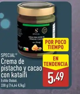 ALDI SPECIAL Crema de pistacho y cacao con kataifi oferta