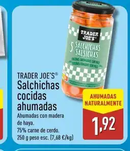 ALDI TRADER JOE'S Salchichas cocidas ahumadas oferta