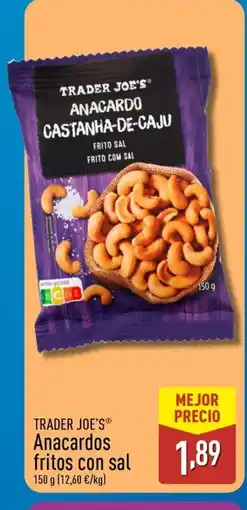 ALDI TRADER JOE'S Anacardos fritos con sal oferta