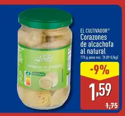 ALDI EL CULTIVADOR Corazones de alcachofa al natural oferta
