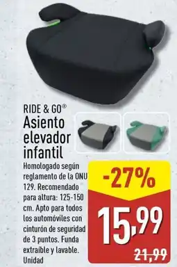 ALDI RIDE & GO Asiento elevador infantil oferta