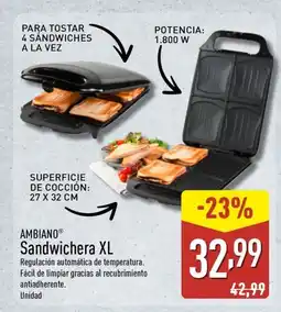 ALDI AMBIANO Sandwichera XL oferta