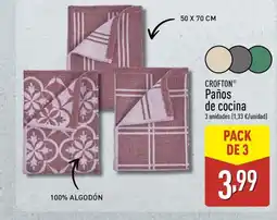 ALDI CROFTON Paños de cocina oferta